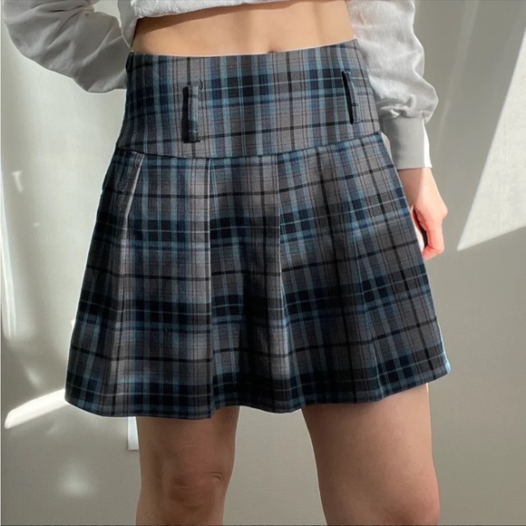 Vintage Plaid Pleated Tennis Skirt - Picture 1 of 6